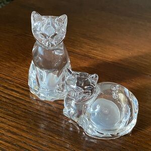 Vintage Gotham Crystal Cat Salt/Pepper Set
